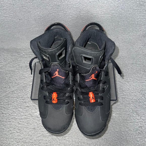 Nike Air Jordan 6 Retro 2014 Infrared Sneakers Sz 7Y Womens 8.5 Black 384665-023 - Picture 5 of 8
